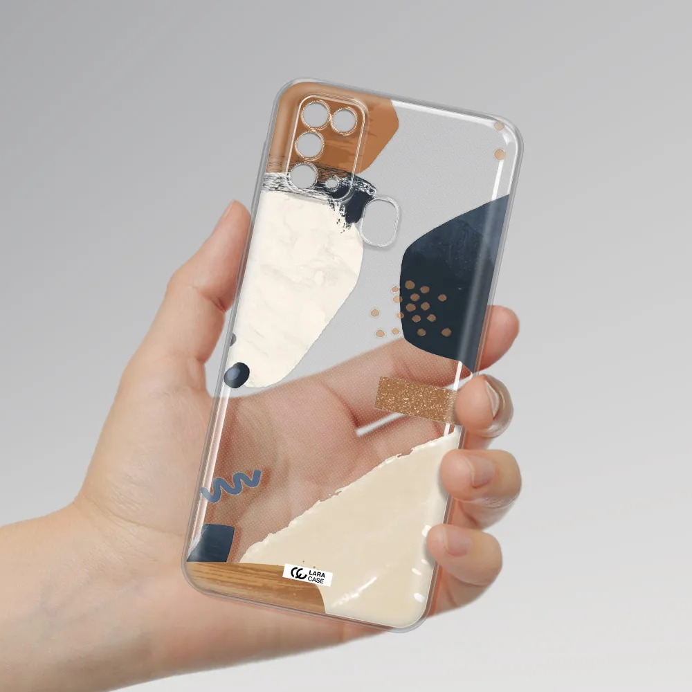 Abstract Design Samsung M31 Clear TPU Case
