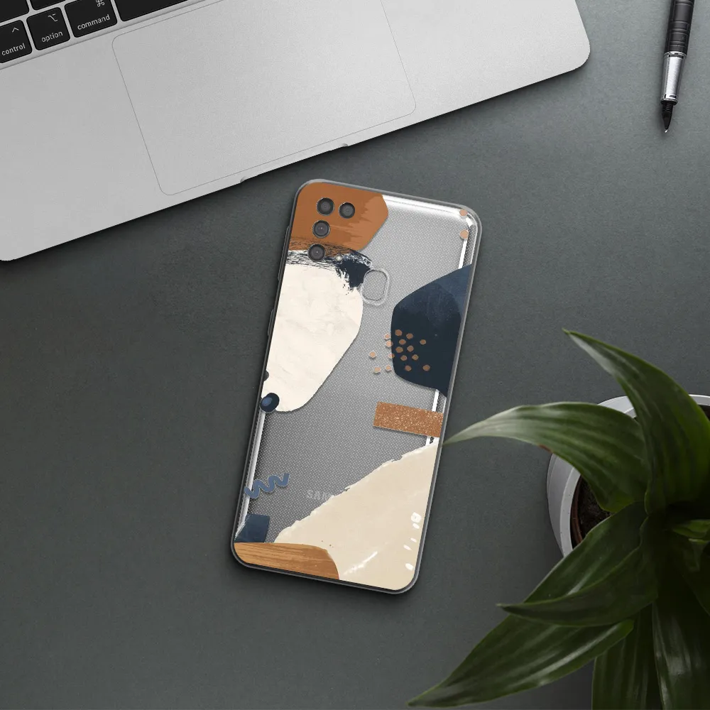 Abstract Design Samsung M31 Clear TPU Case