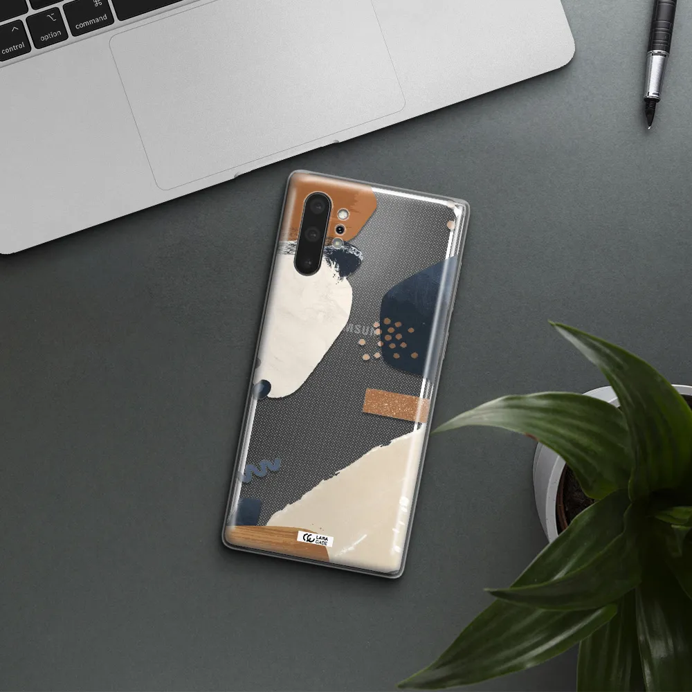 Abstract Design Samsung Note 10 Plus Clear TPU Case