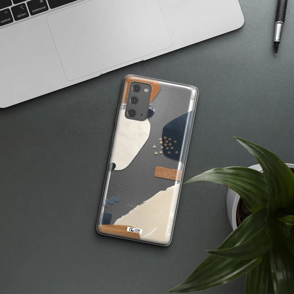 Abstract Design Samsung Note 20 Clear TPU Case