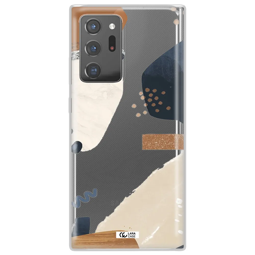 Abstract Design Samsung Note 20 Ultra Clear TPU Case