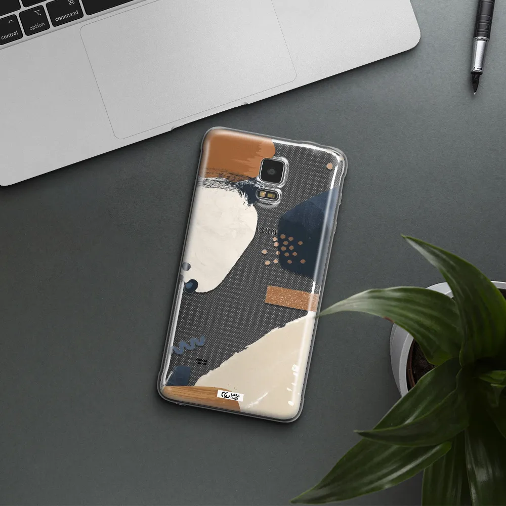 Abstract Design Samsung Note 4 Clear TPU Case
