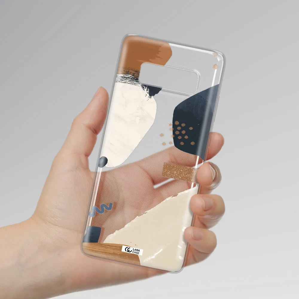 Abstract Design Samsung Note 8 Clear TPU Case