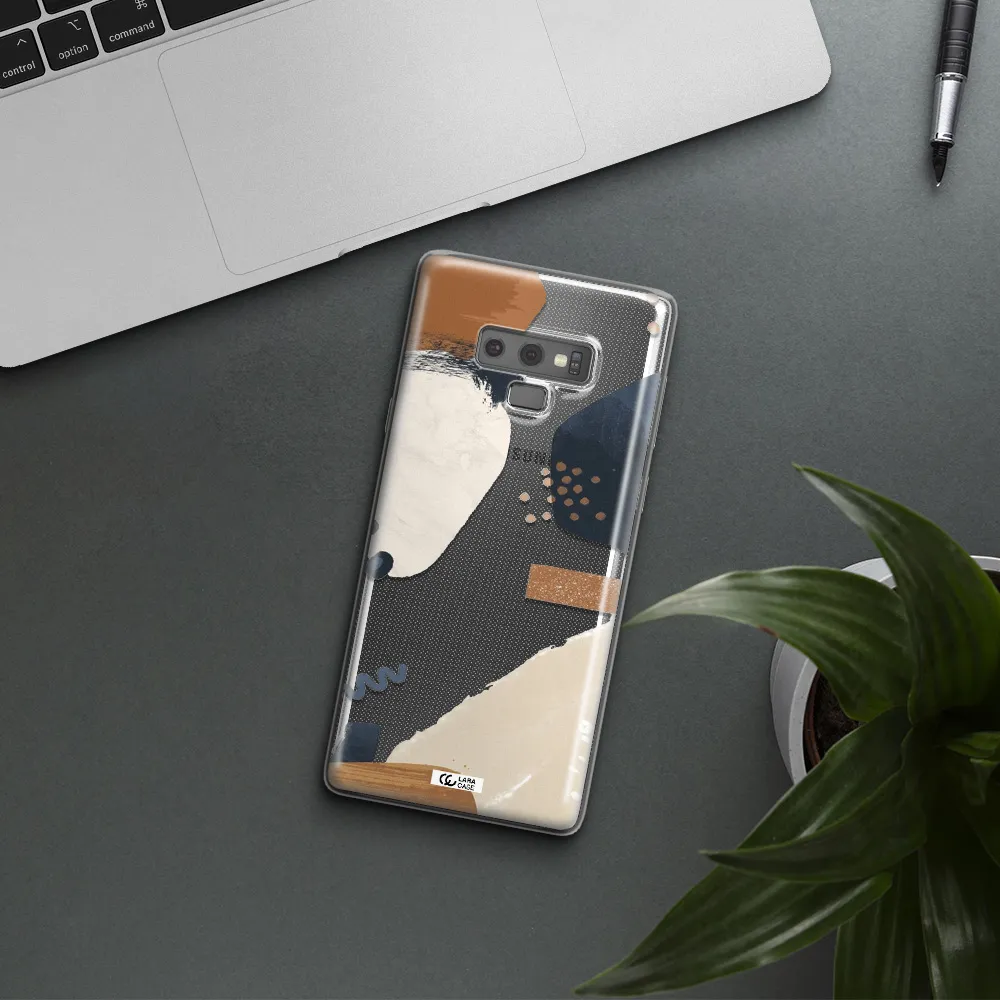 Abstract Design Samsung Note 9 Clear TPU Case