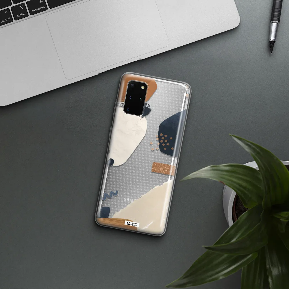 Abstract Design Samsung S 20 Plus Clear TPU Case