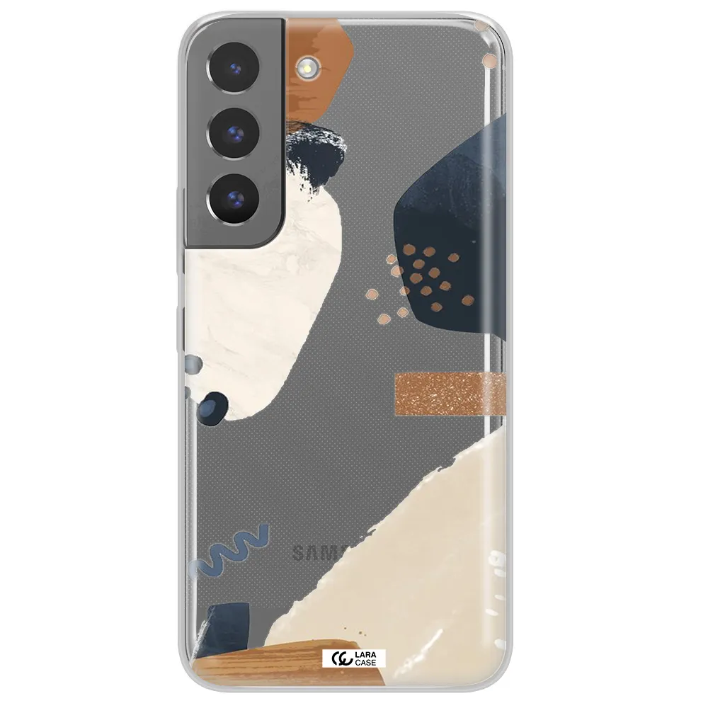 Abstract Design Samsung S 22 Clear TPU Case