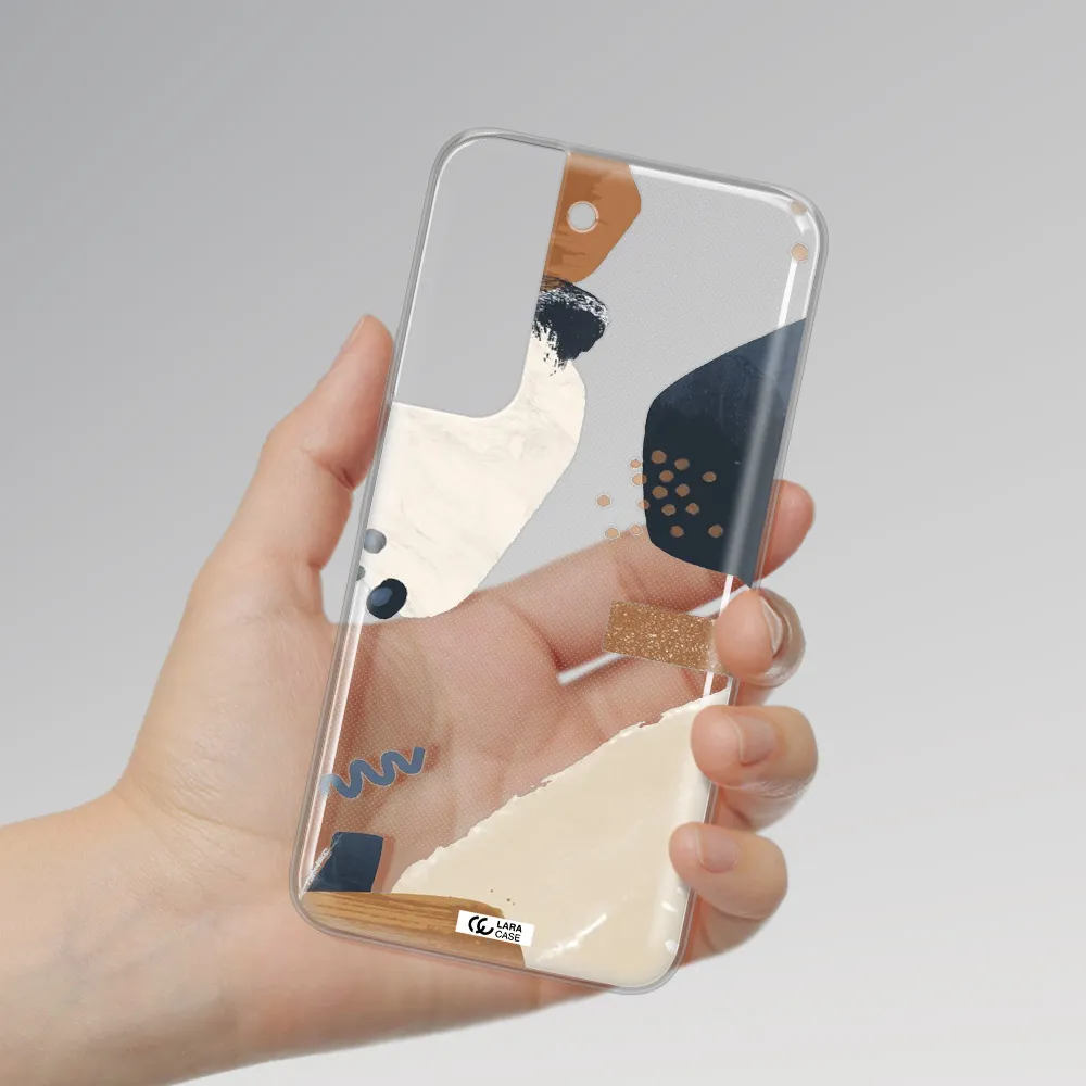 Abstract Design Samsung S 22 Plus Clear TPU Case