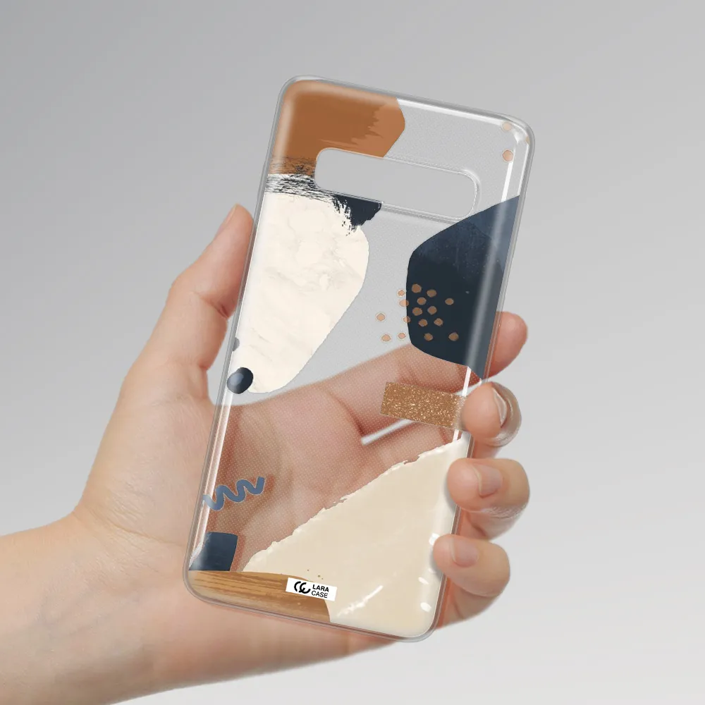 Abstract Design Samsung S10 Clear TPU Case