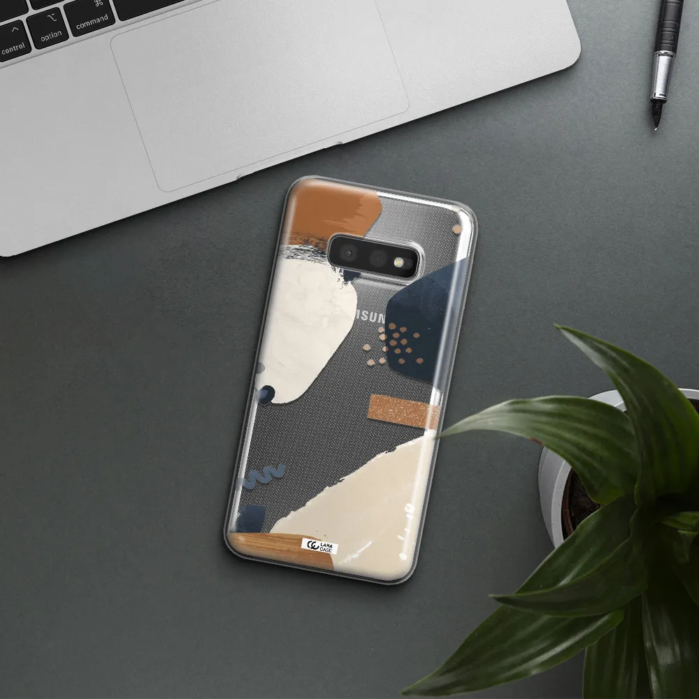 Abstract Design Samsung S10e Clear TPU Case
