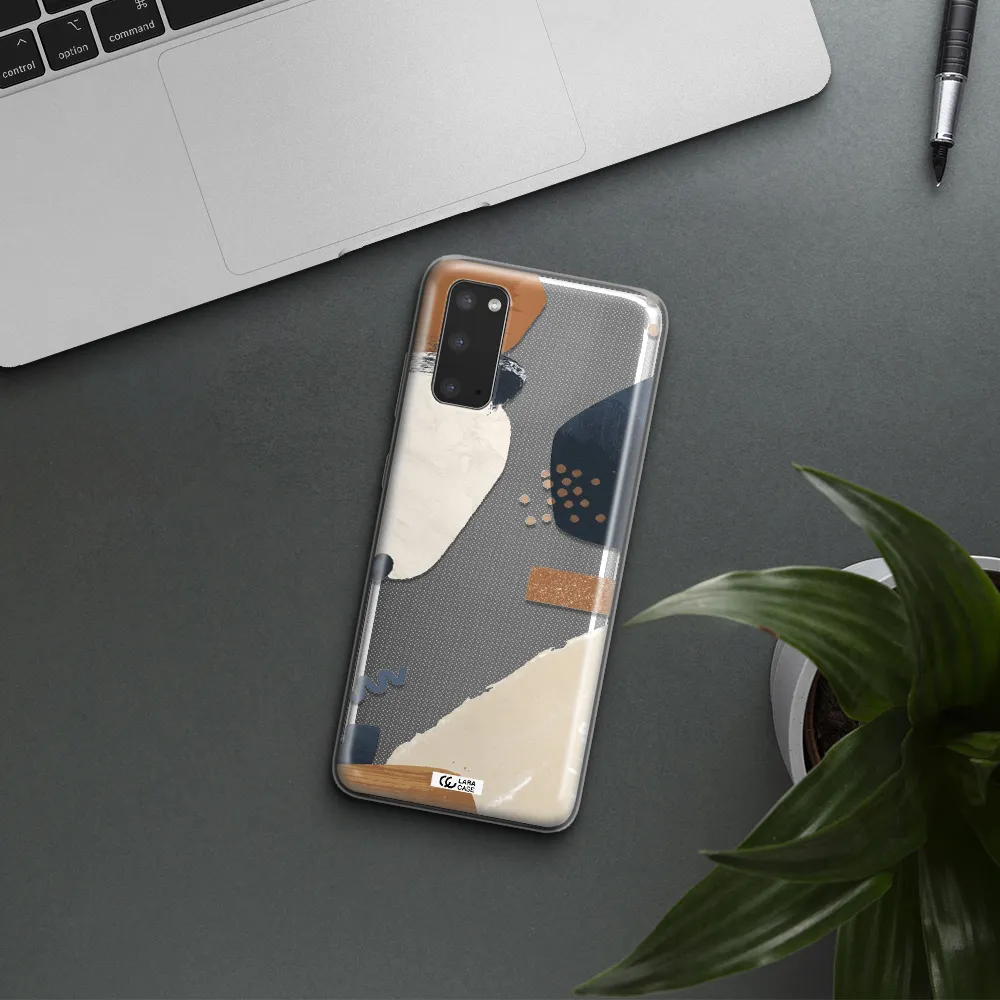 Abstract Design Samsung S20 Clear TPU Case