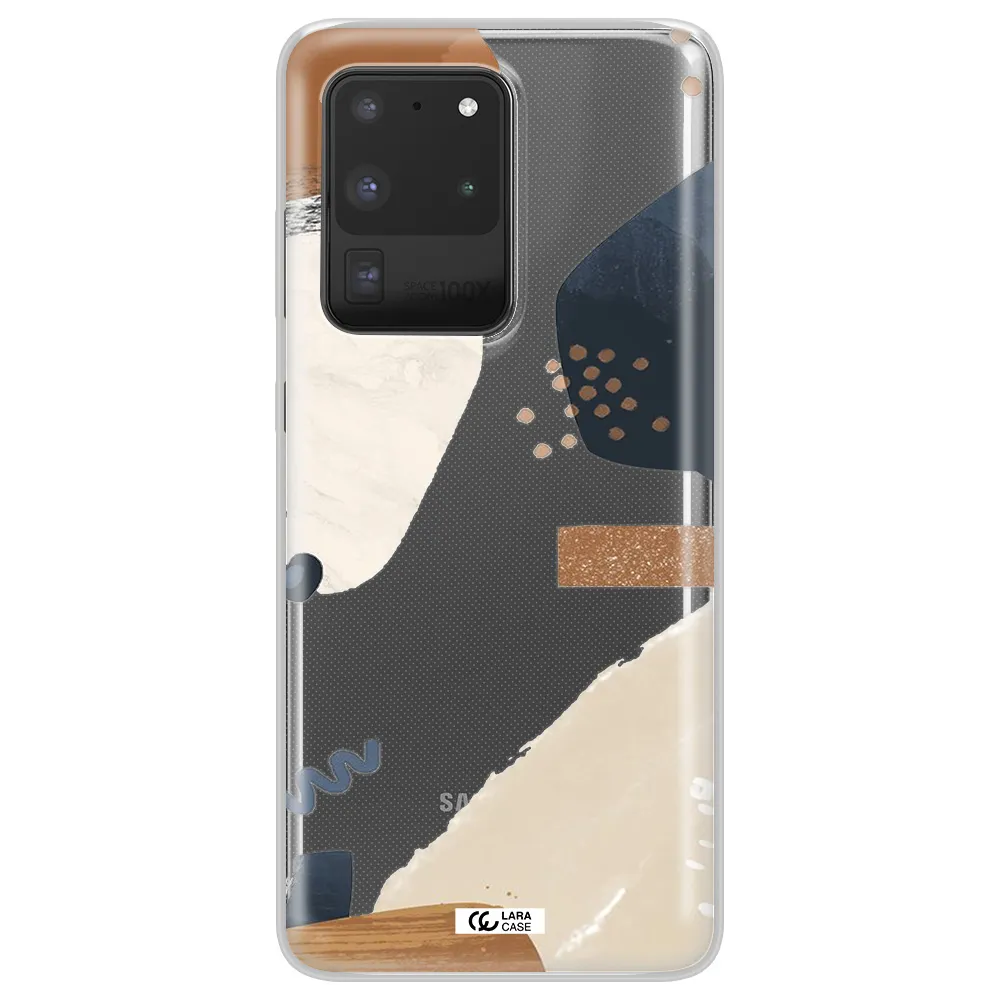 Abstract Design Samsung S20 Ultra Clear TPU Case