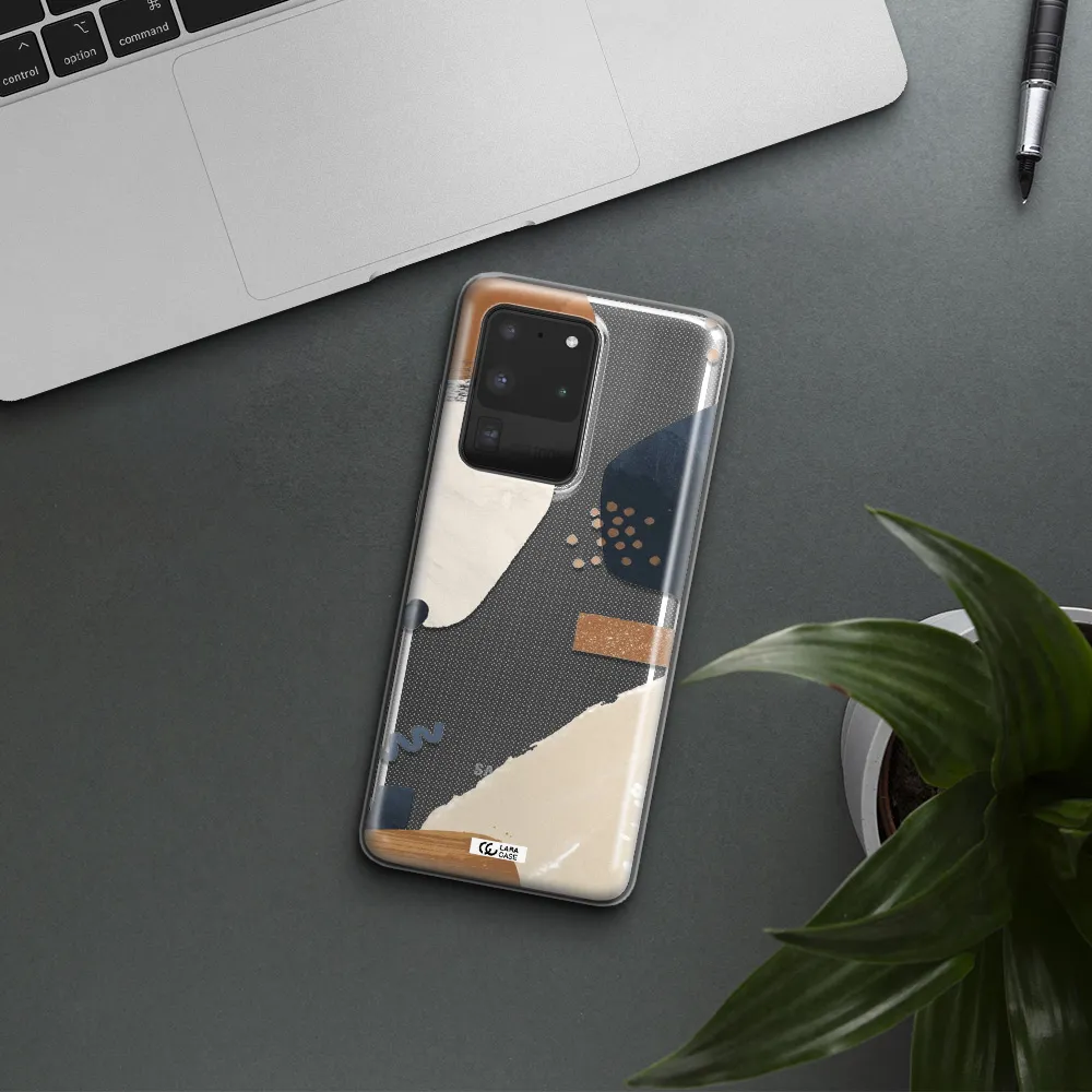 Abstract Design Samsung S20 Ultra Clear TPU Case