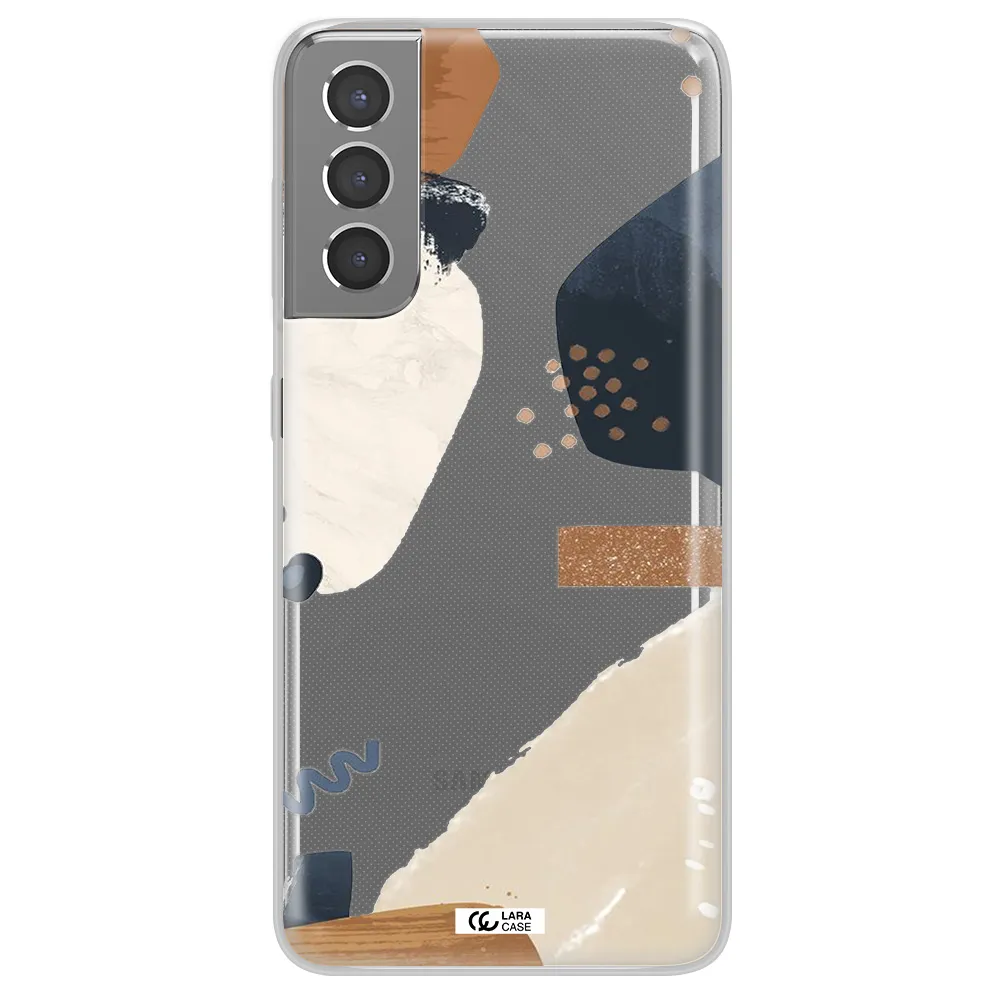 Abstract Design Samsung S21 Clear TPU Case