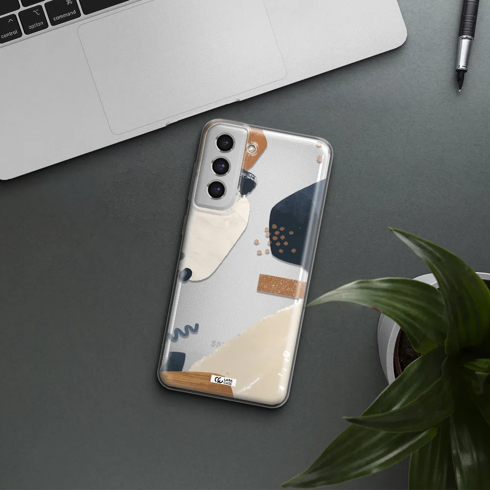 Abstract Design Samsung S21 Fe Clear Tpu Case