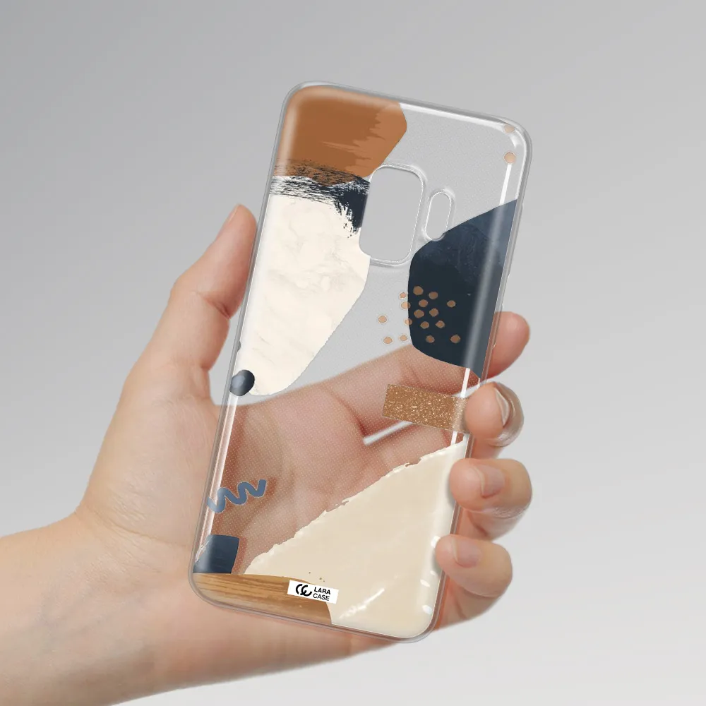 Abstract Design Samsung S9 Clear TPU Case
