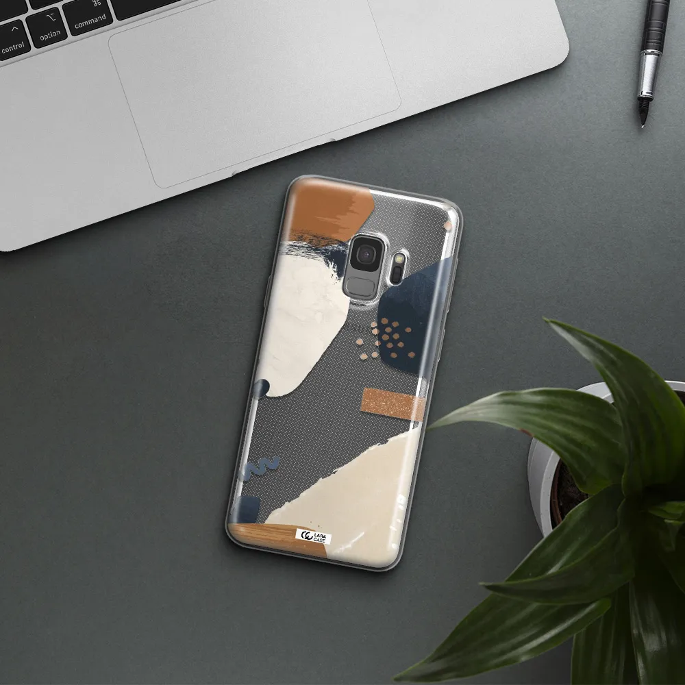 Abstract Design Samsung S9 Clear TPU Case