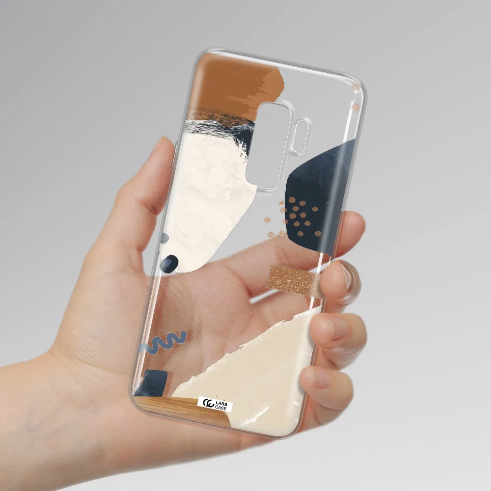 Abstract Design Samsung S9 Plus Clear TPU Case