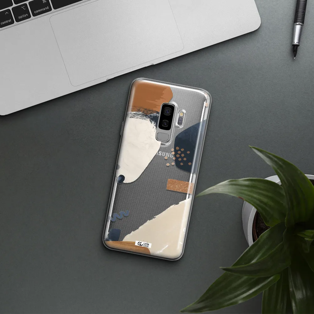 Abstract Design Samsung S9 Plus Clear TPU Case