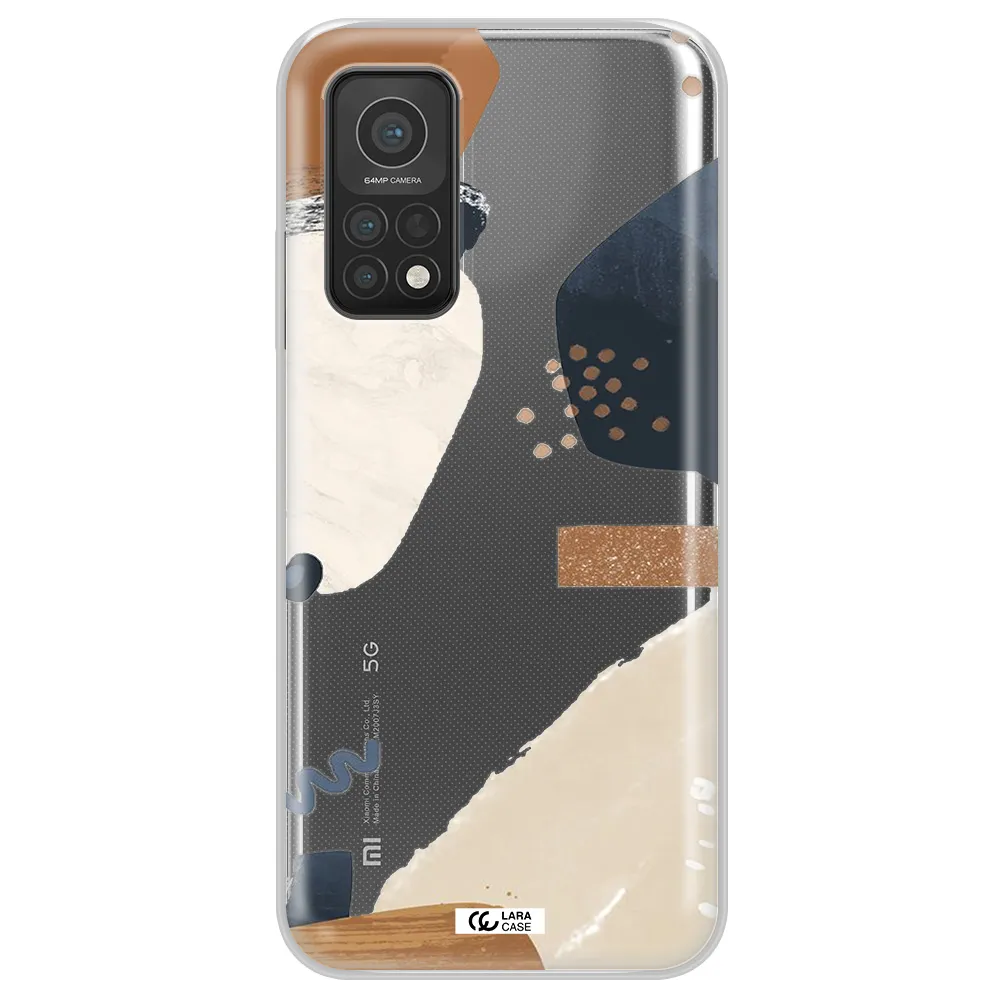 Abstract Design Xiaomi Mi 10T Clear TPU Case