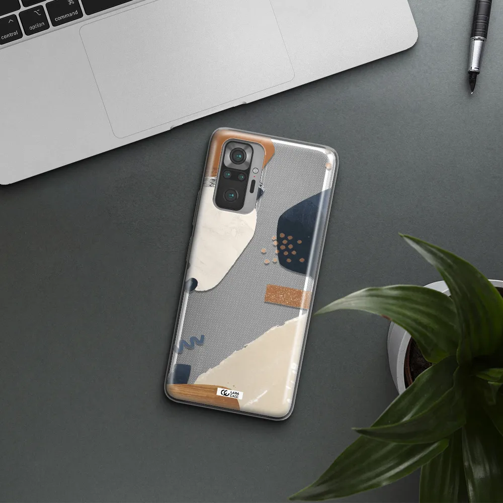 Abstract Design Xiaomi Note 10 Pro Clear TPU Case