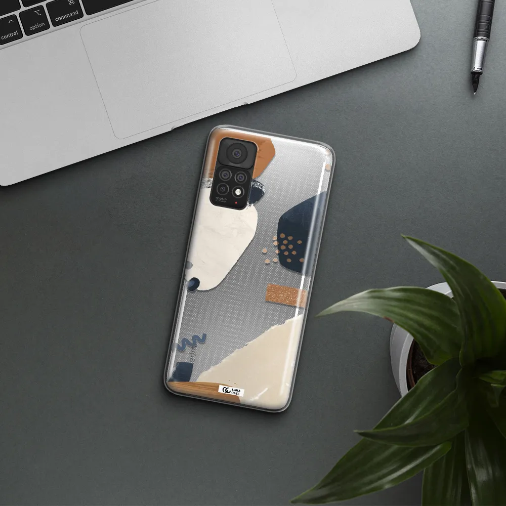 Abstract Design Xiaomi Note 11 Pro Clear TPU Case