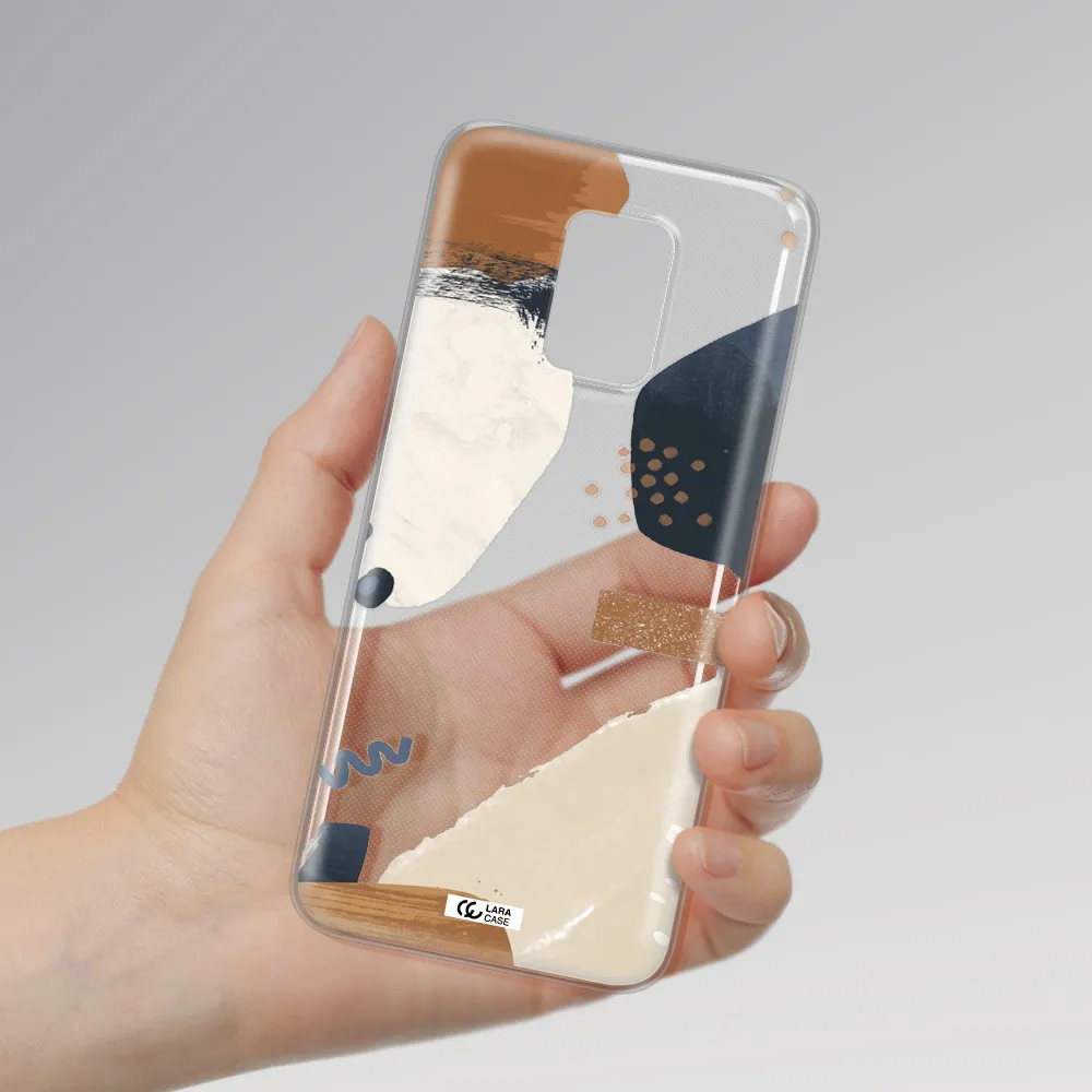 Abstract Design Xiaomi Note 9S Clear TPU Case