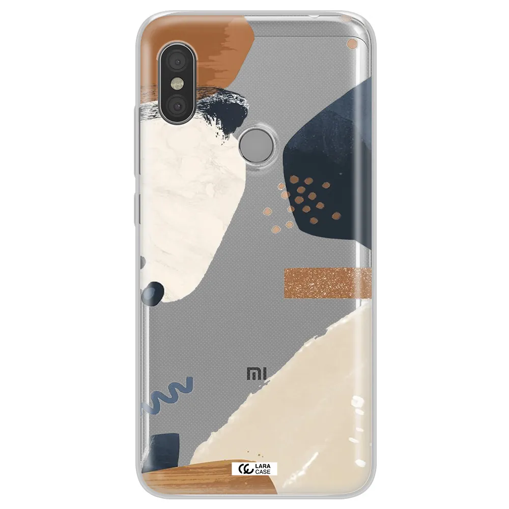 Abstract Design Xiaomi Redmi Note 6 Pro Clear TPU Case