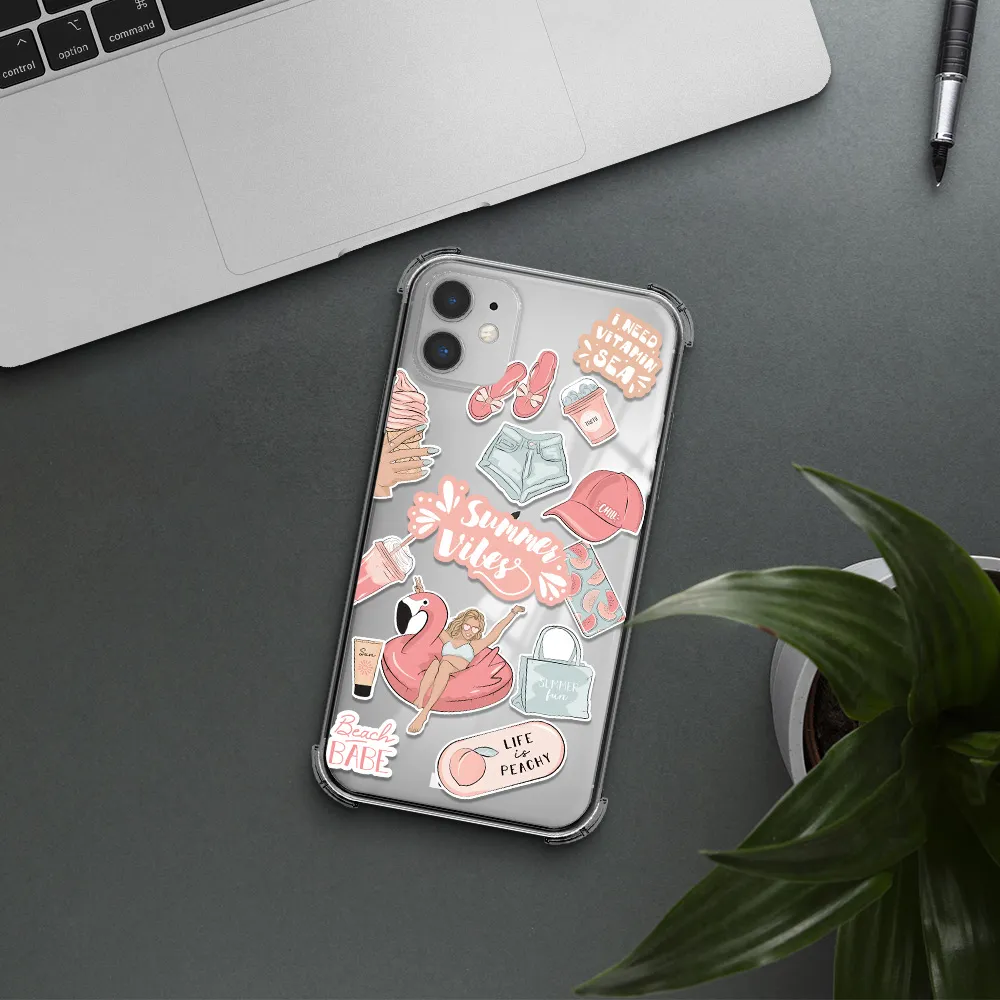 Summer Vibes Sticker Apple iPhone 11 Clear PC Case