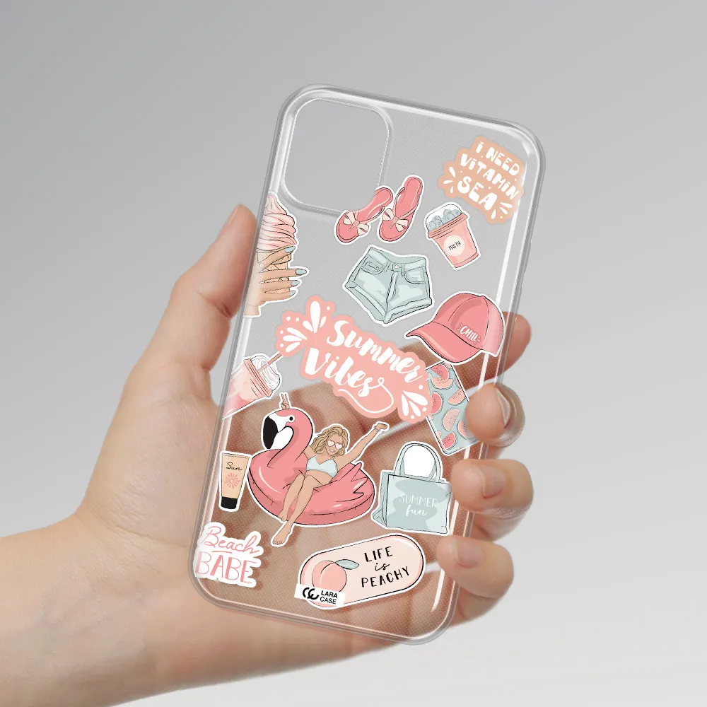 Summer Vibes Sticker Apple iPhone 11 Clear TPU Case