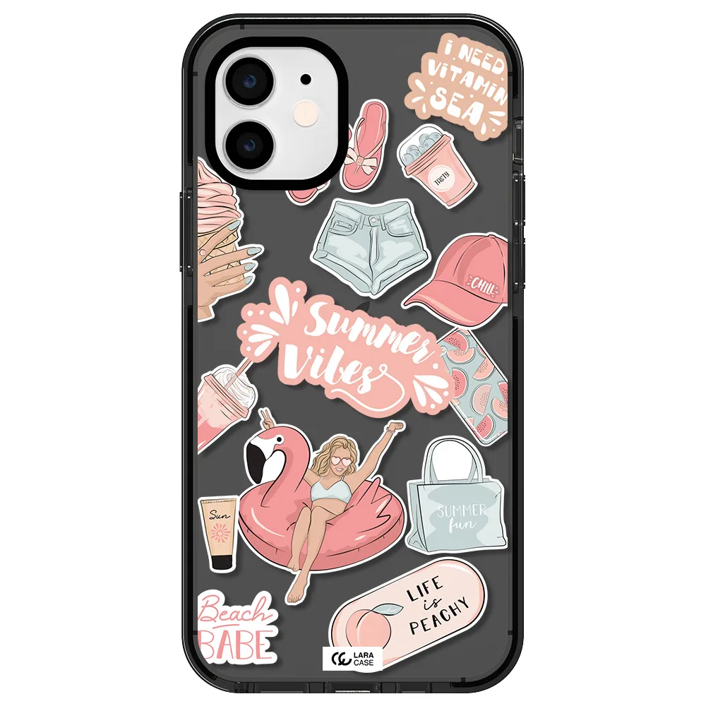 Summer Vibes Sticker Apple iPhone 11 impact Smoke Black Case