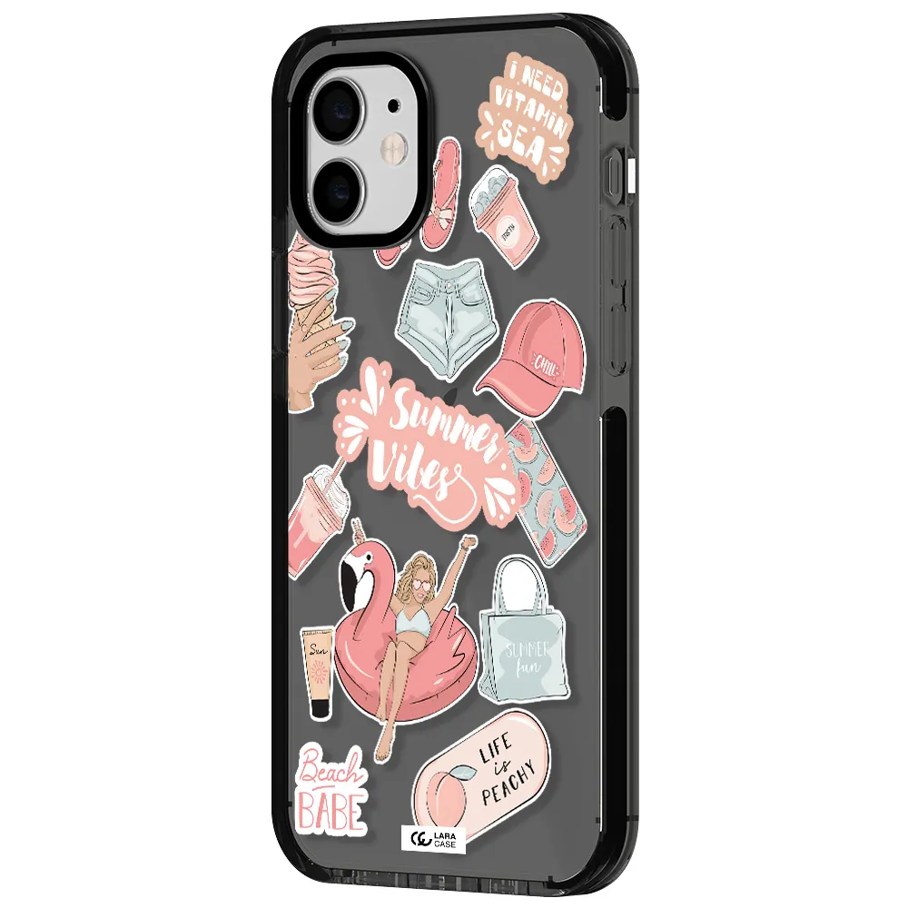Summer Vibes Sticker Apple iPhone 11 impact Smoke Black Case