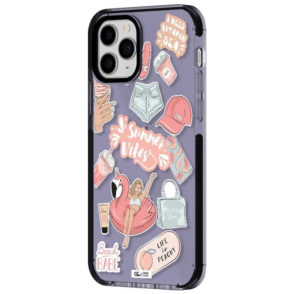 Summer Vibes Sticker Apple iPhone 11 pro impact Lilac Case