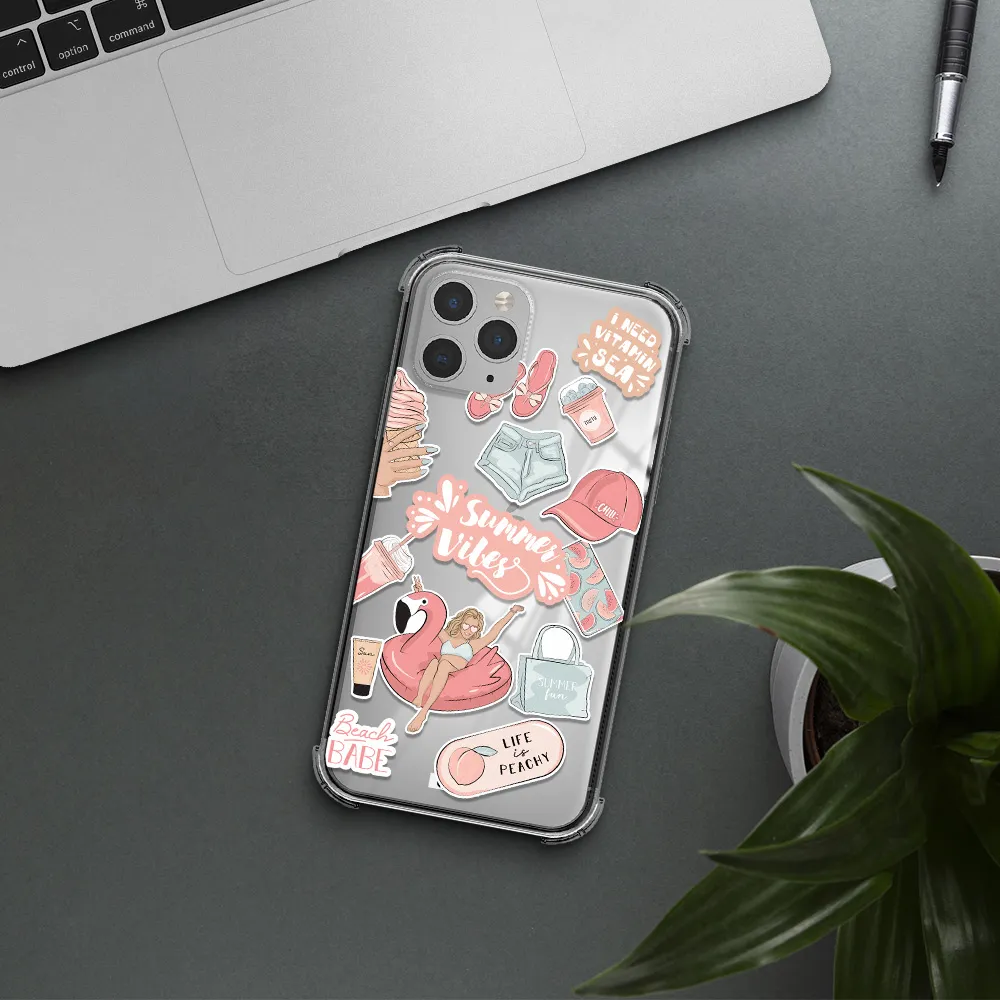 Summer Vibes Sticker Apple iPhone 11 pro max Clear PC Case