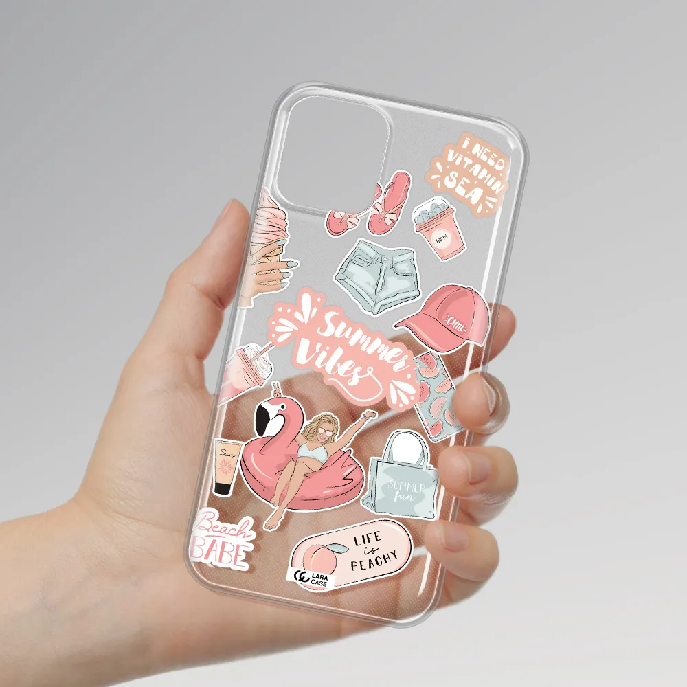Summer Vibes Sticker Apple iPhone 11 pro max Clear TPU Case