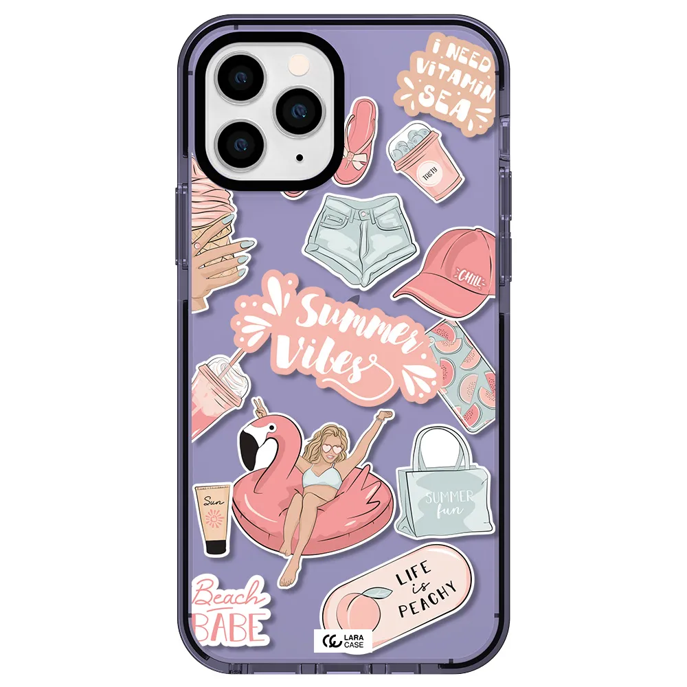 Summer Vibes Sticker Apple iPhone 11 pro max impact Lilac Case