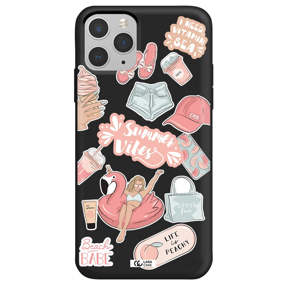 Summer Vibes Sticker Apple iPhone 11 pro max Silicone black Case