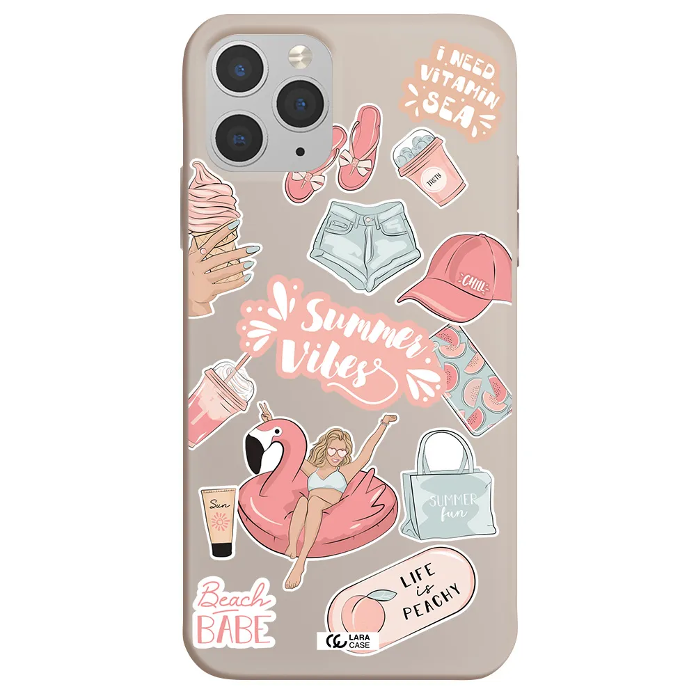 Summer Vibes Sticker Apple iPhone 11 pro max Silicone Stone Case
