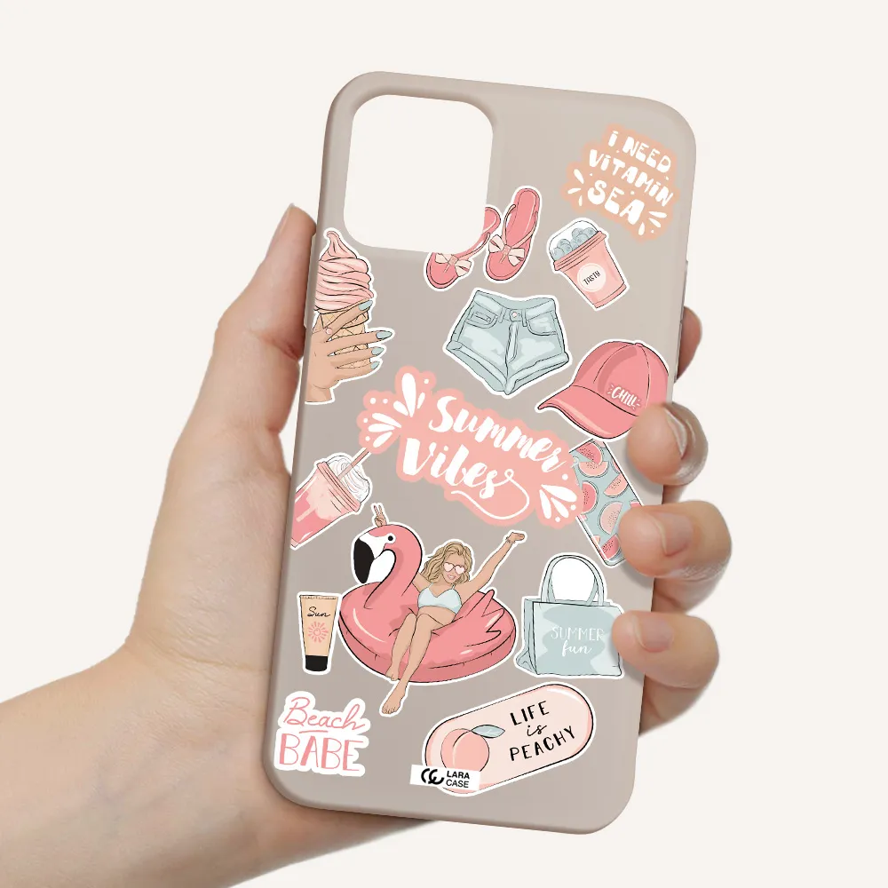Summer Vibes Sticker Apple iPhone 11 pro max Silicone Stone Case