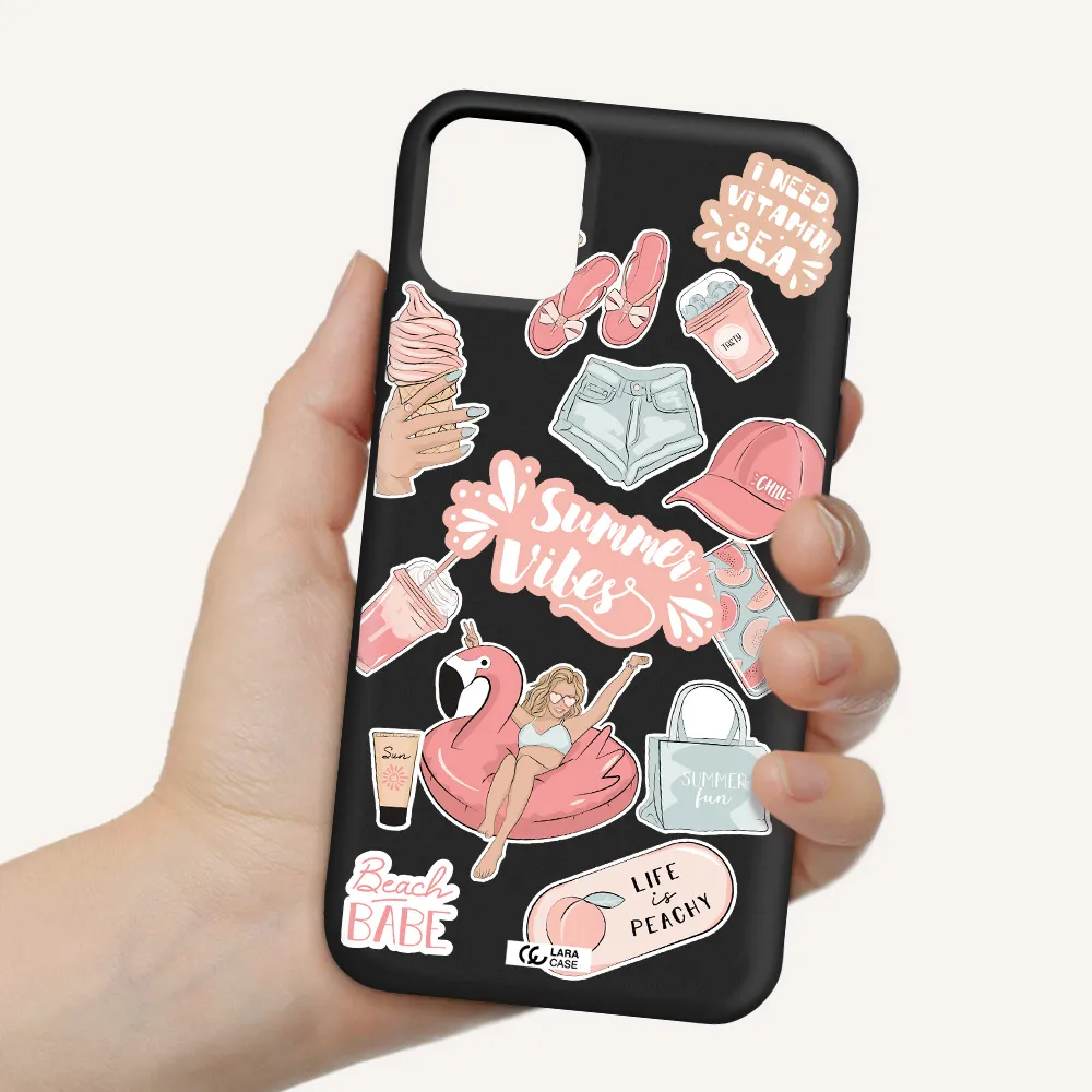 Summer Vibes Sticker Apple iPhone 11 Silicone black Case