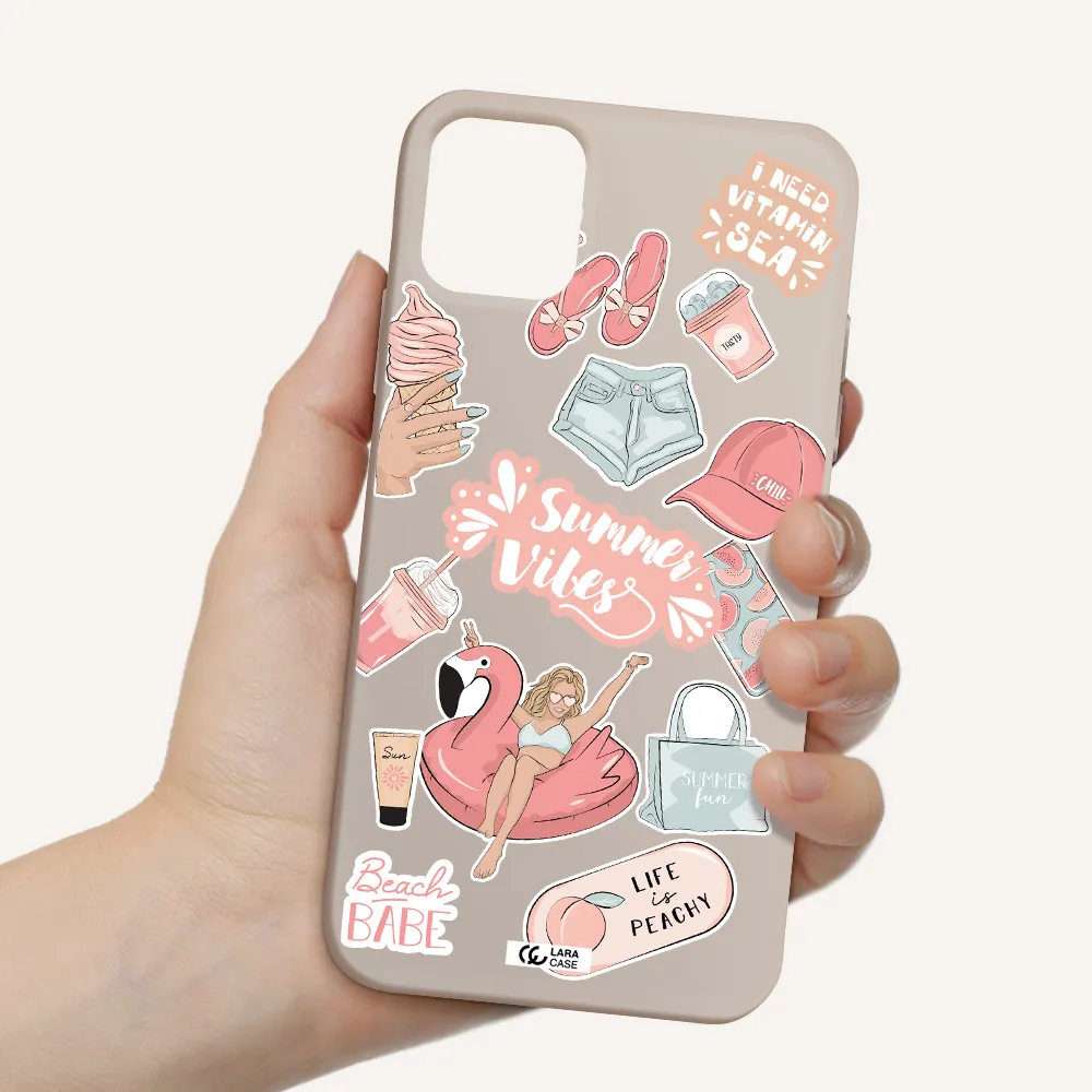 Summer Vibes Sticker Apple iPhone 11 Silicone Stone Case