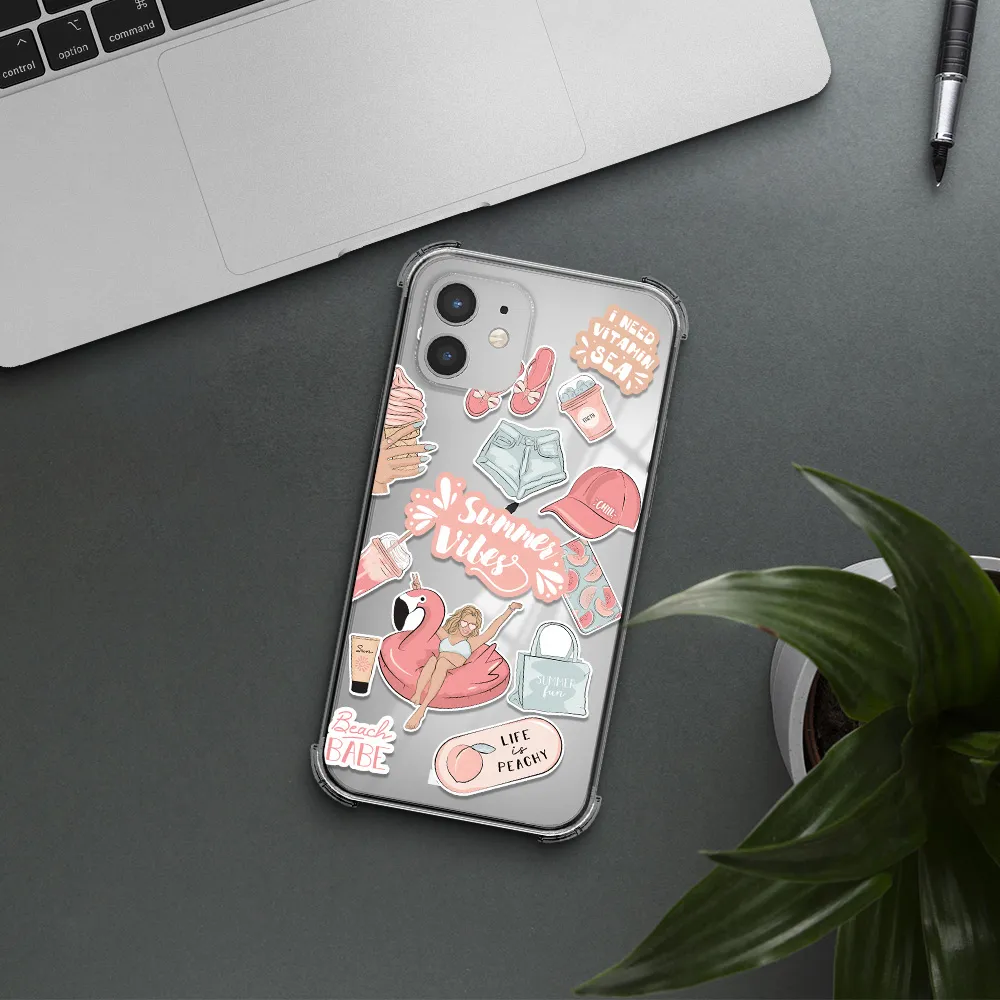 Summer Vibes Sticker Apple iPhone 12 mini Clear PC Case