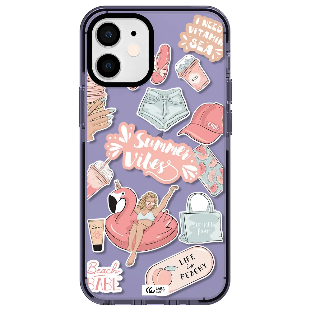 Summer Vibes Sticker Apple iPhone 12 mini impact Lilac Case