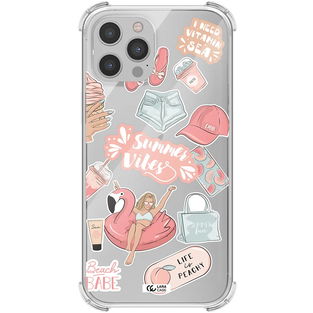 Summer Vibes Sticker Apple iPhone 12 pro Clear PC Case