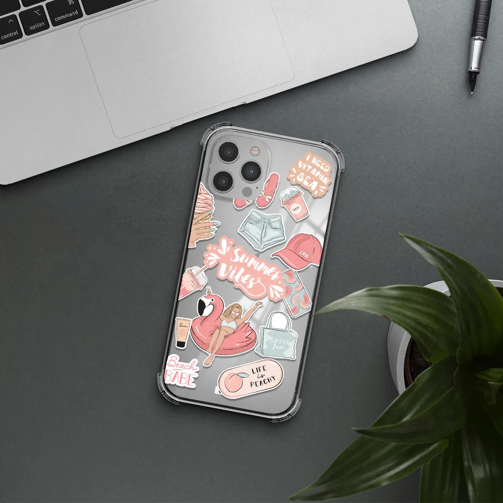 Summer Vibes Sticker Apple iPhone 12 pro max Clear PC Case