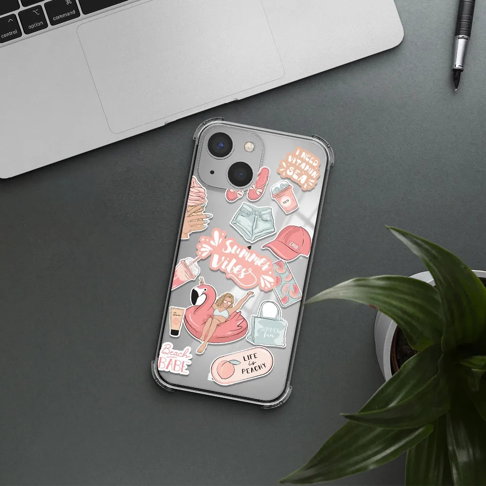 Summer Vibes Sticker Apple iPhone 13 Clear PC Case