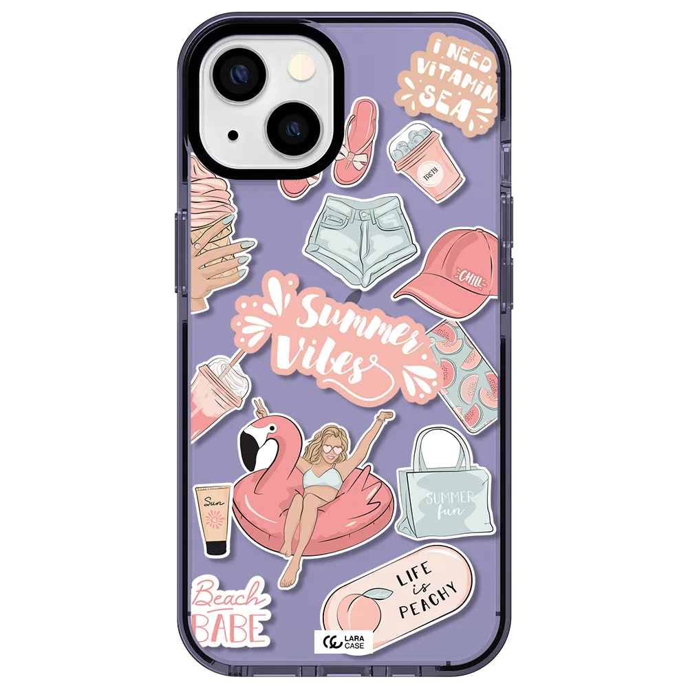 Summer Vibes Sticker Apple iPhone 13 impact Lilac Case