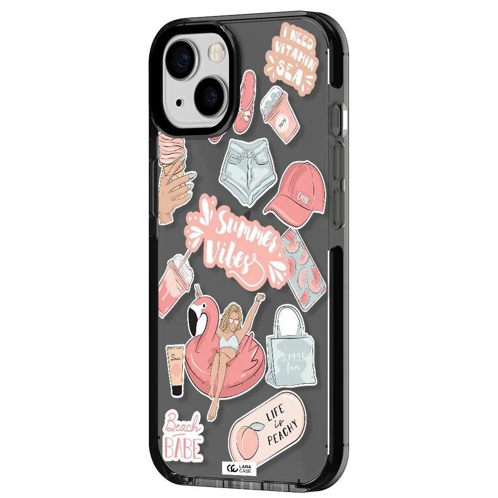 Summer Vibes Sticker Apple iPhone 13 impact Smoke Black Case