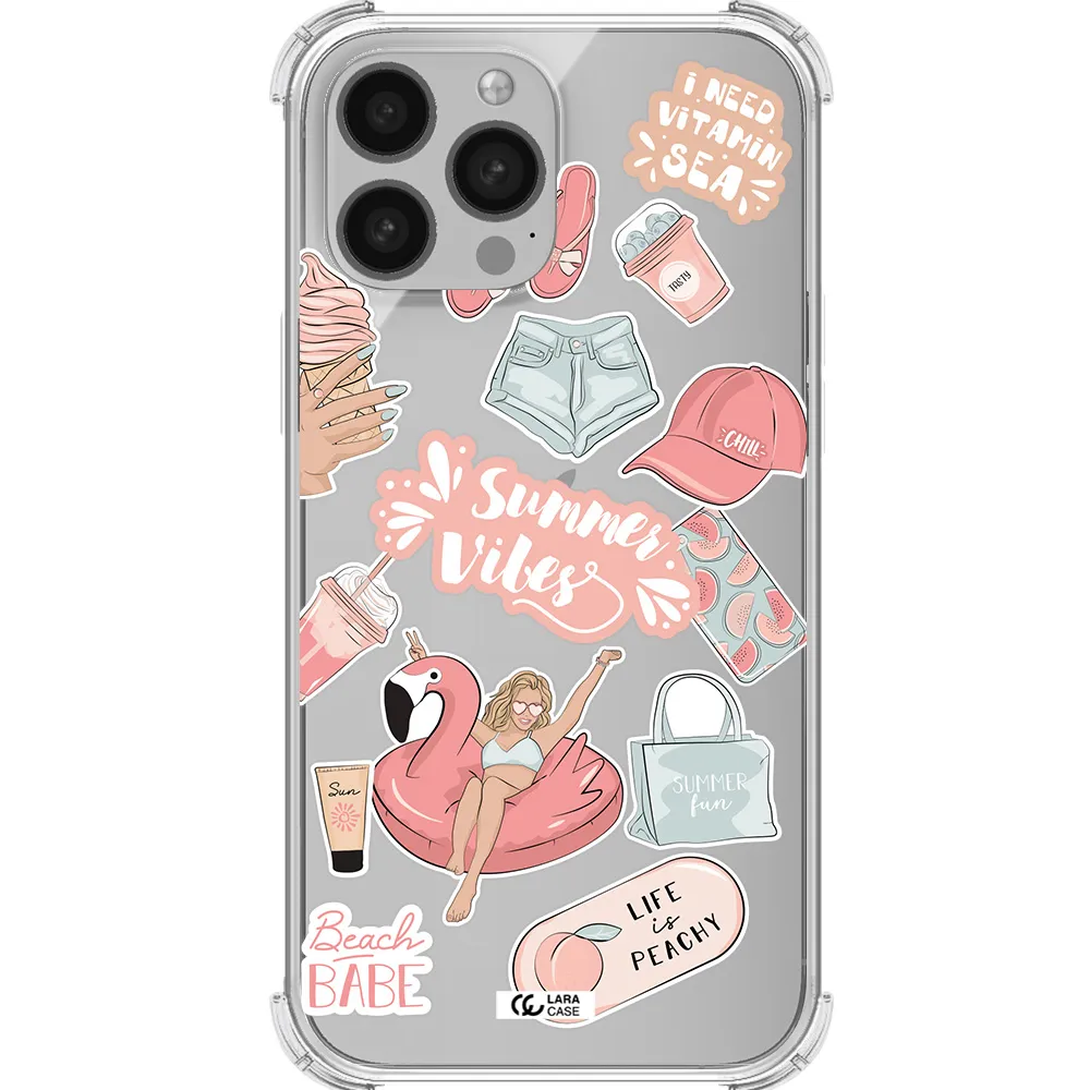 Summer Vibes Sticker Apple iPhone 13 Pro Clear PC Case