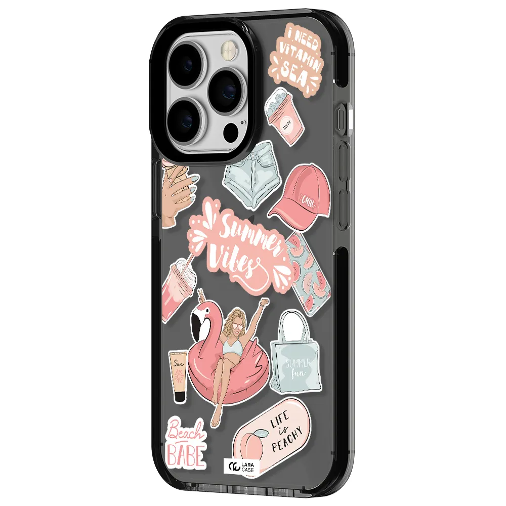 Summer Vibes Sticker Apple iPhone 13 Pro impact Smoke Black Case