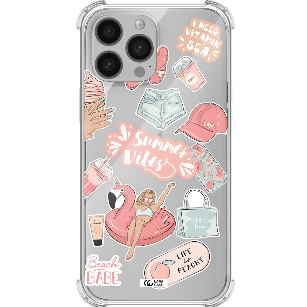 Summer Vibes Sticker Apple iPhone 13 Pro Max Clear PC Case